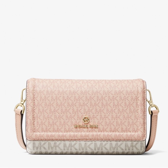 MICHAEL Michael Kors Handbags - Jet Set Small Two-Tone Logo Smartphone Crossbody Bag